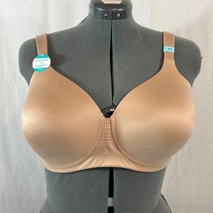 New Vanity Fair Wirefree Bra Sz 44C.  Beige color